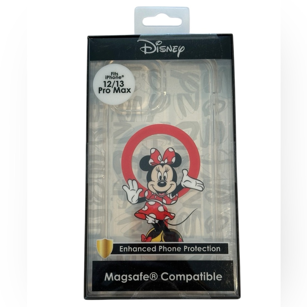 Disney iPhone 12/13 12 13 Pro Max Case MagSafe Minnie Mouse Red Dot Bow Circle